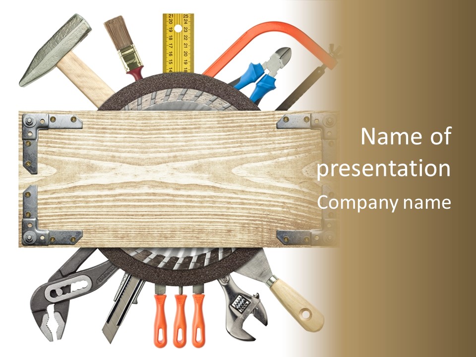 Work Hammer Handle PowerPoint Template