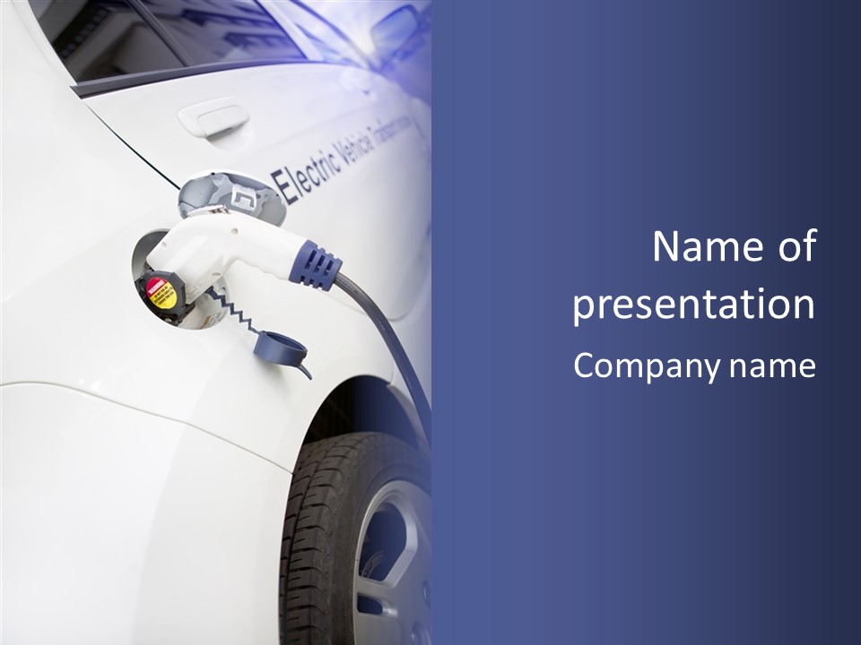 Electric Plug Automobile Sustainable PowerPoint Template