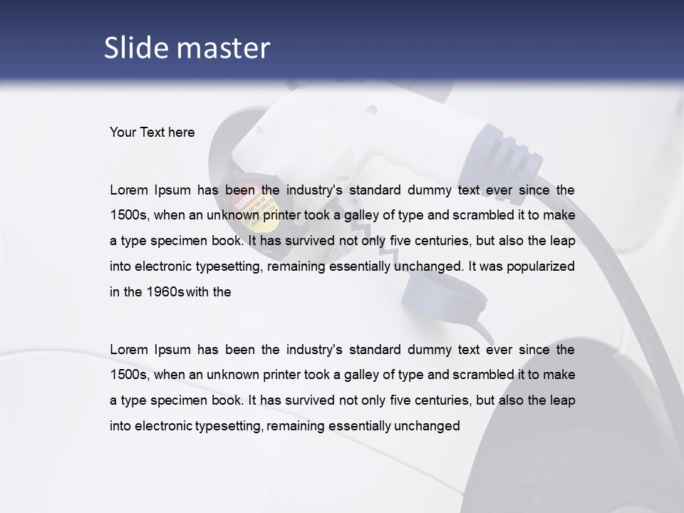 Electric Plug Automobile Sustainable PowerPoint Template