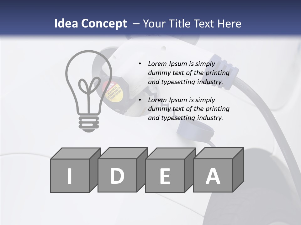 Electric Plug Automobile Sustainable PowerPoint Template