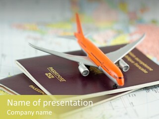 Leisure Identity Luggage PowerPoint Template