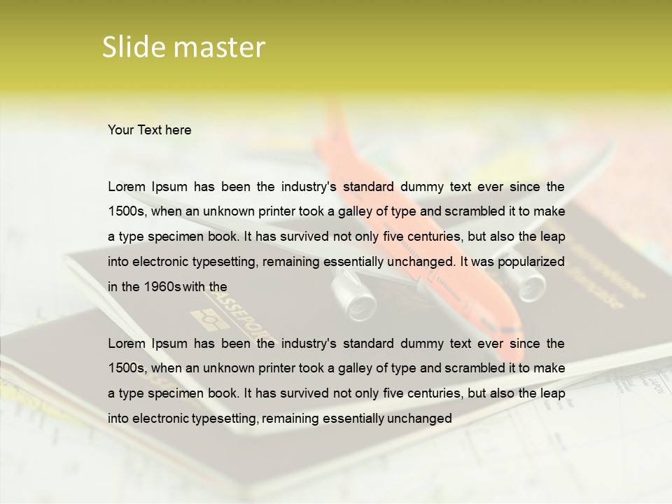 Leisure Identity Luggage PowerPoint Template