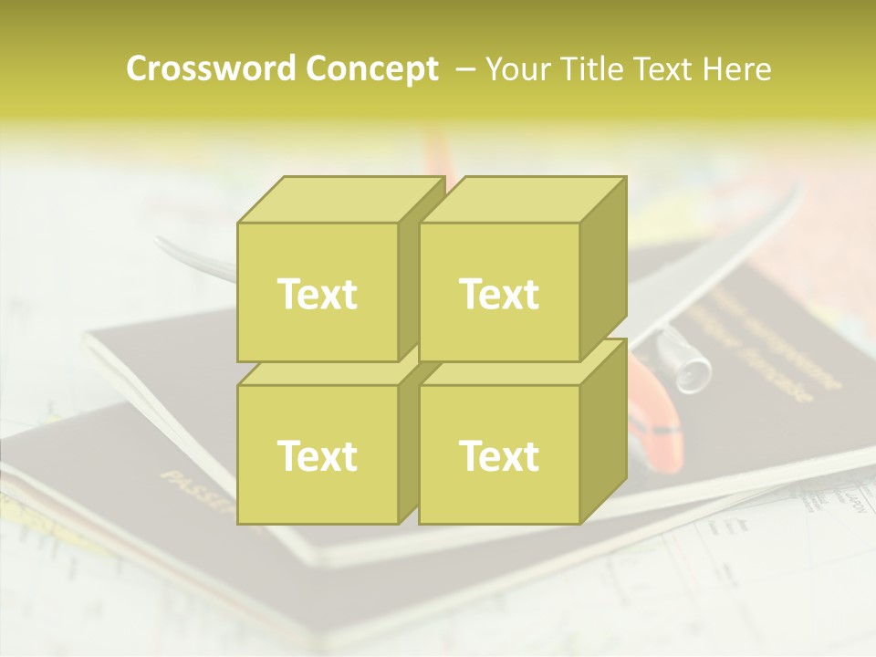 Leisure Identity Luggage PowerPoint Template