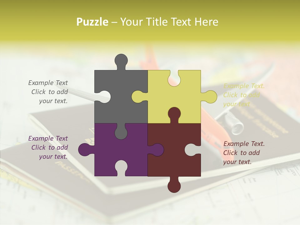 Leisure Identity Luggage PowerPoint Template