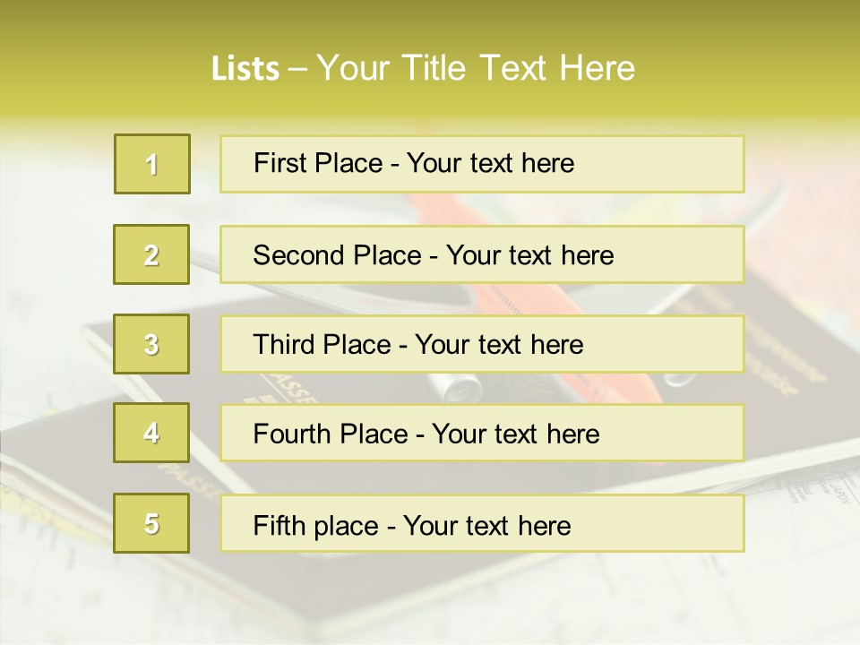 Leisure Identity Luggage PowerPoint Template