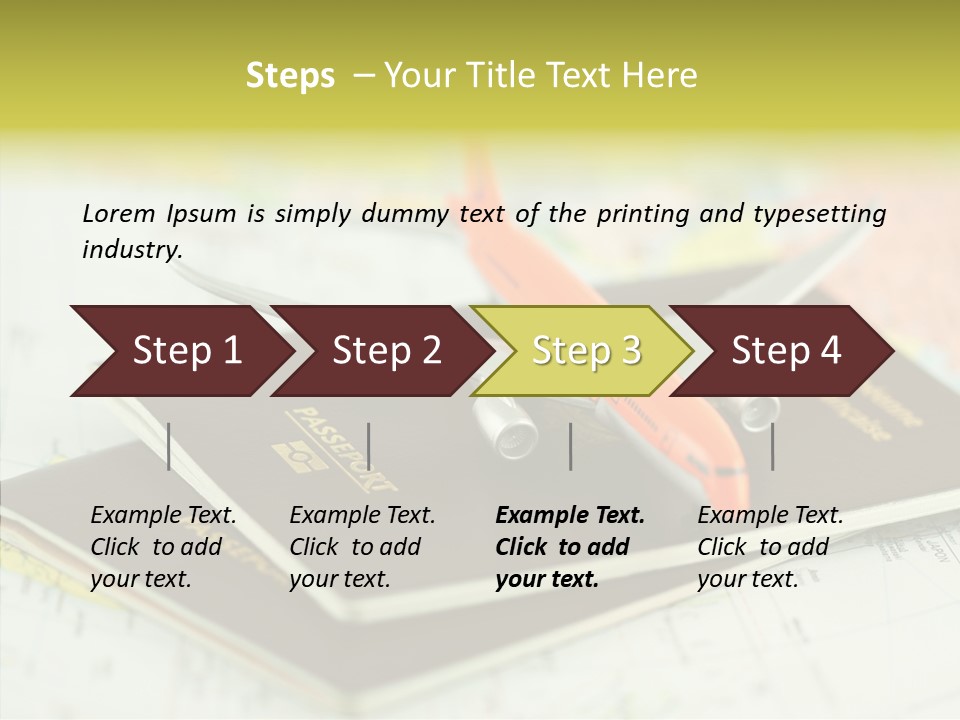 Leisure Identity Luggage PowerPoint Template