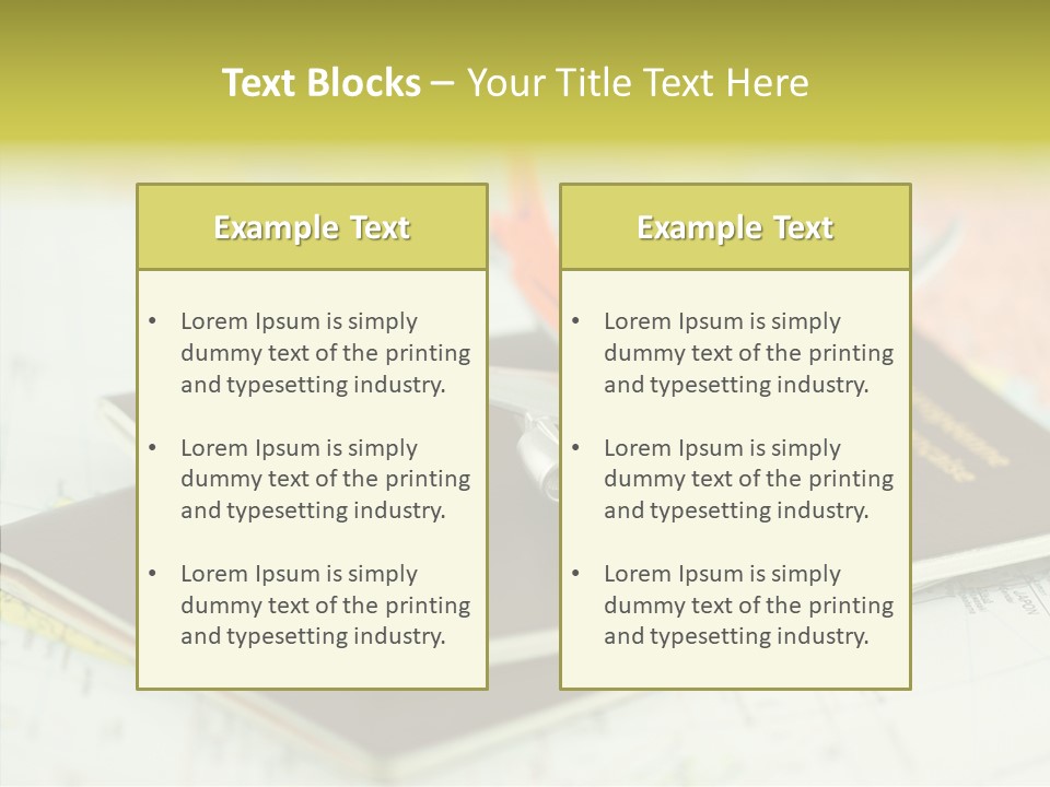 Leisure Identity Luggage PowerPoint Template