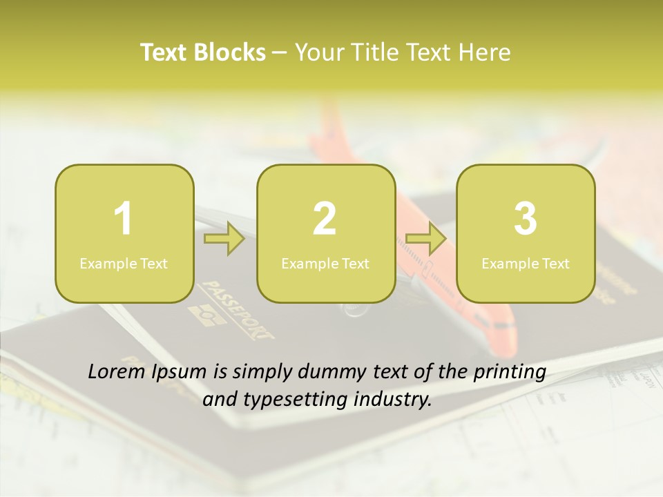 Leisure Identity Luggage PowerPoint Template