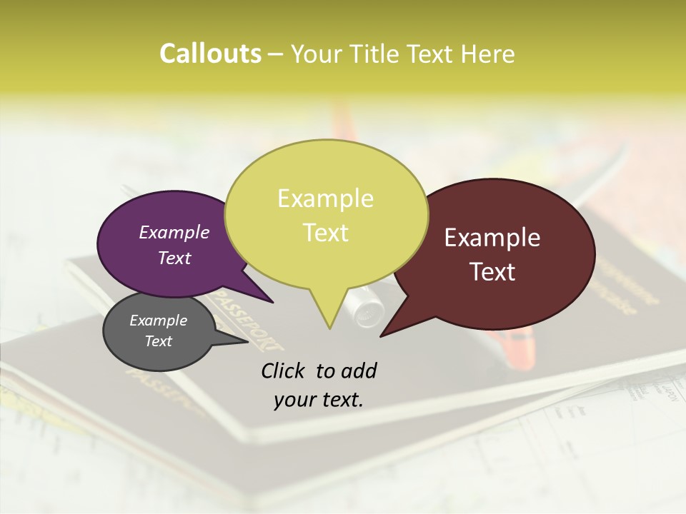 Leisure Identity Luggage PowerPoint Template