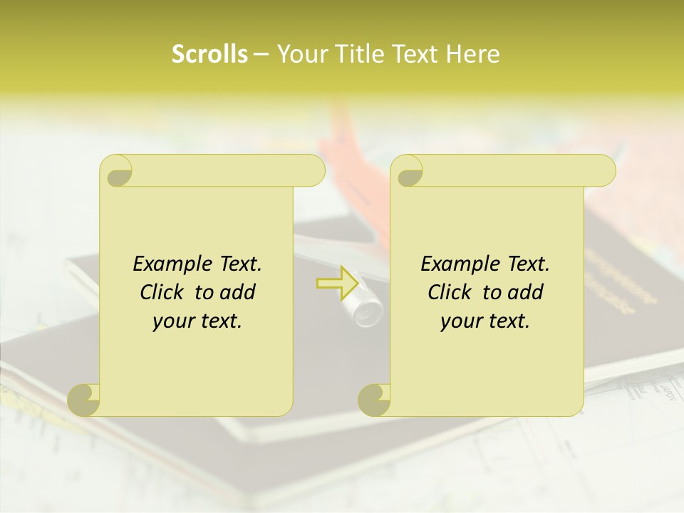 Leisure Identity Luggage PowerPoint Template