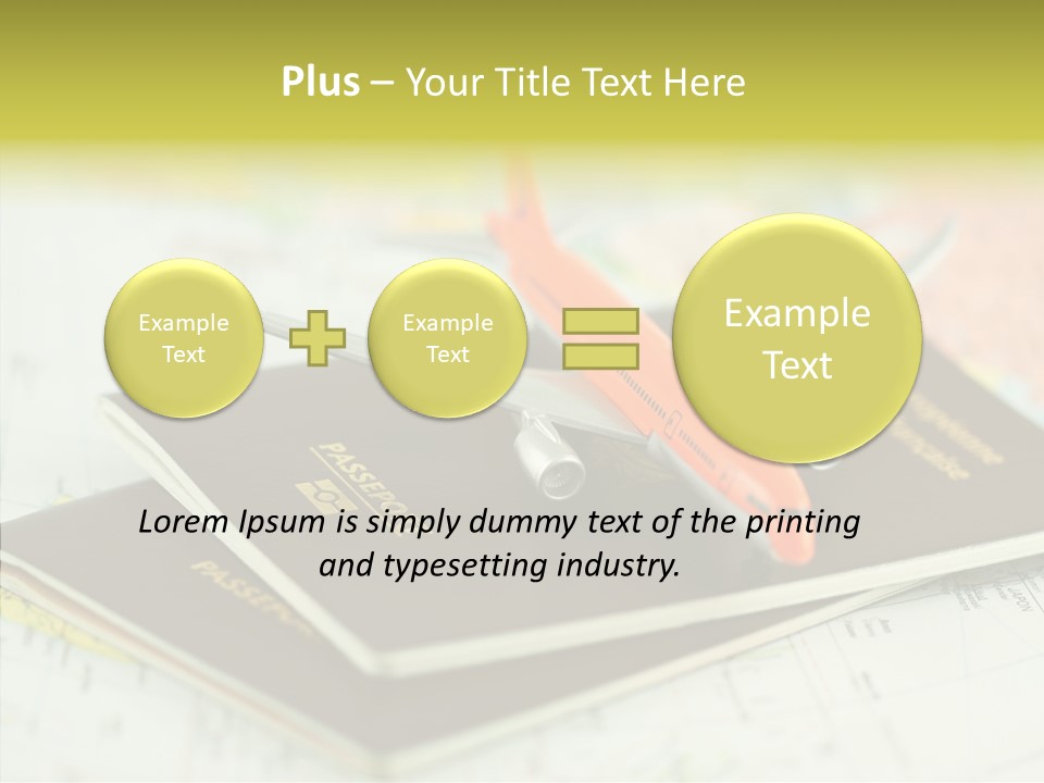 Leisure Identity Luggage PowerPoint Template