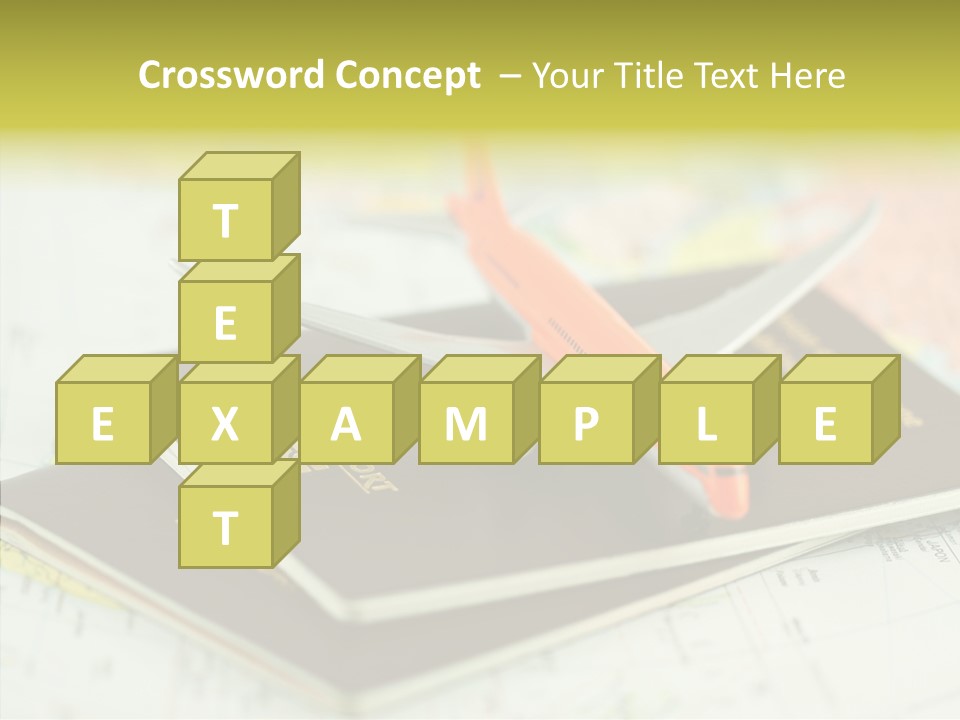 Leisure Identity Luggage PowerPoint Template