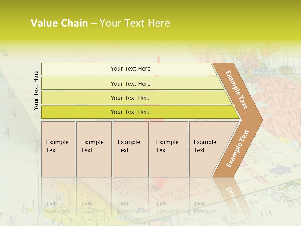 Plane Passport World PowerPoint Template