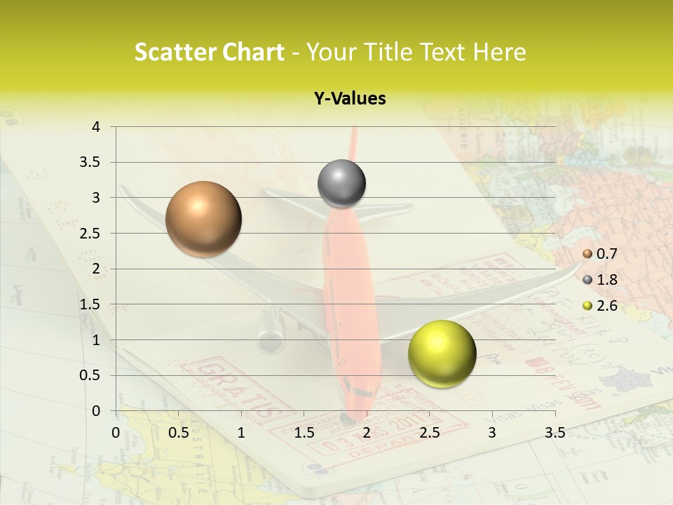Plane Passport World PowerPoint Template