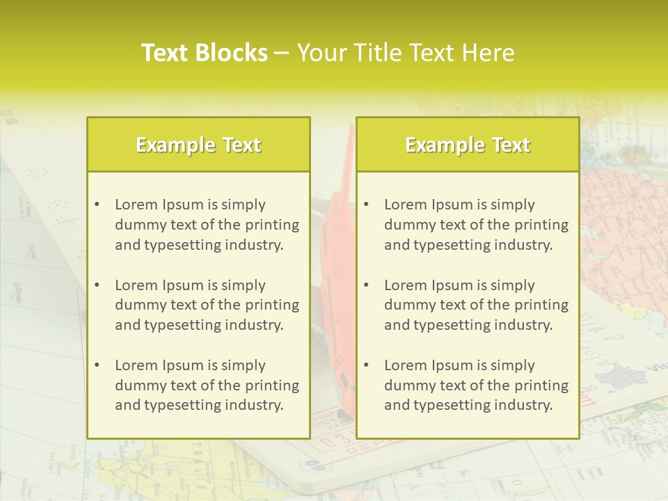 Plane Passport World PowerPoint Template