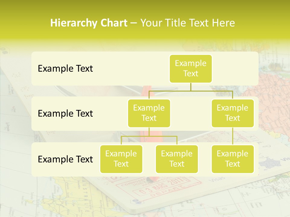 Plane Passport World PowerPoint Template