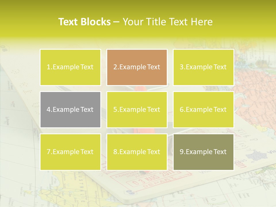 Plane Passport World PowerPoint Template