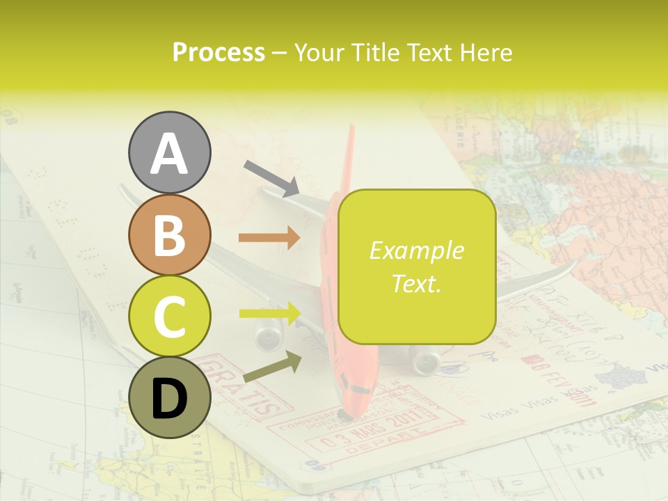 Plane Passport World PowerPoint Template