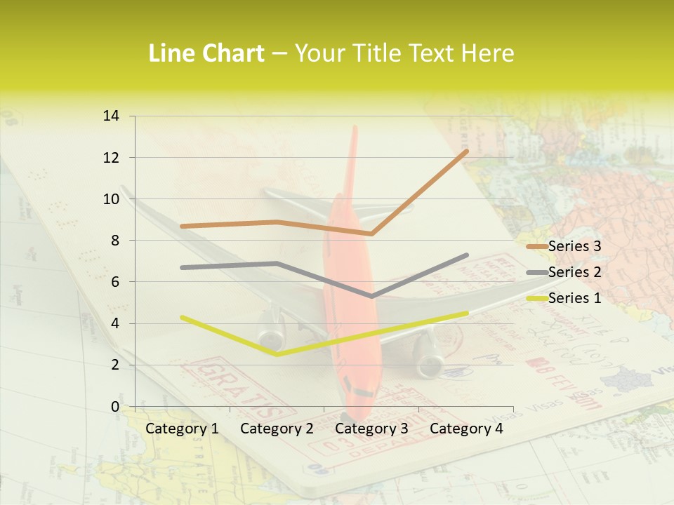 Plane Passport World PowerPoint Template