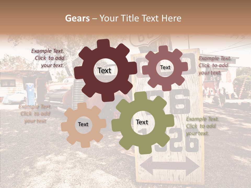 Route Station Petrol PowerPoint Template