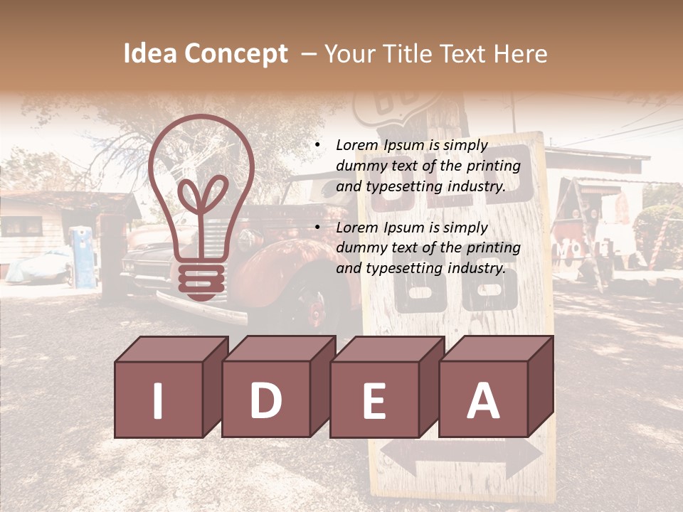 Route Station Petrol PowerPoint Template