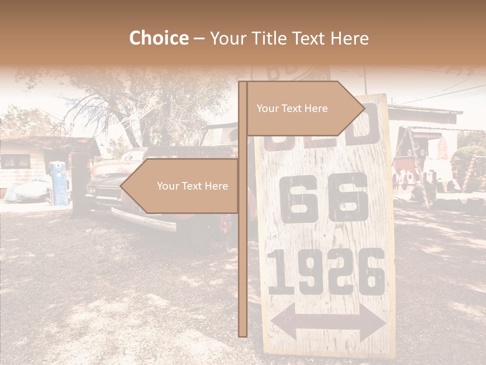 Route Station Petrol PowerPoint Template