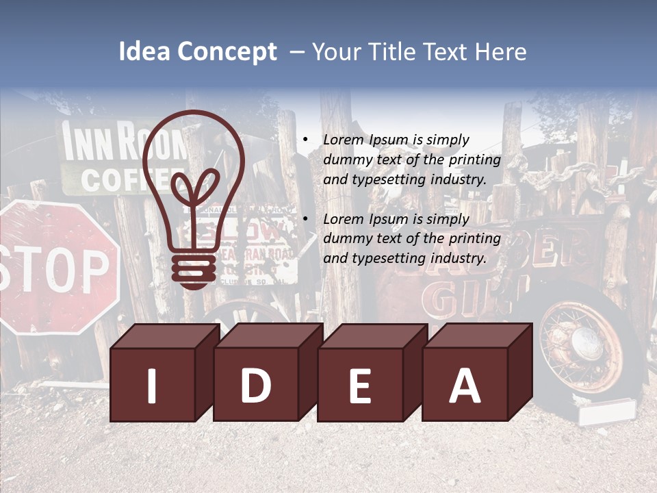 Stop Usa Old Fashioned PowerPoint Template