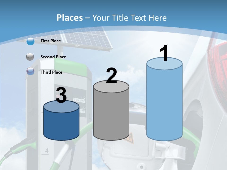 Car Pump Photovoltaic PowerPoint Template