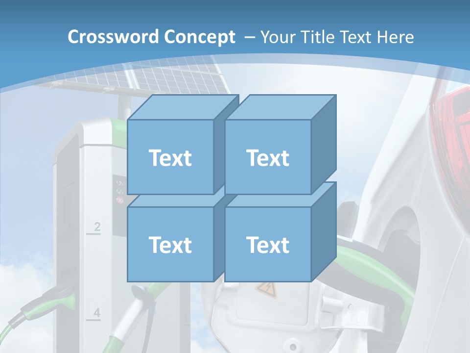 Car Pump Photovoltaic PowerPoint Template