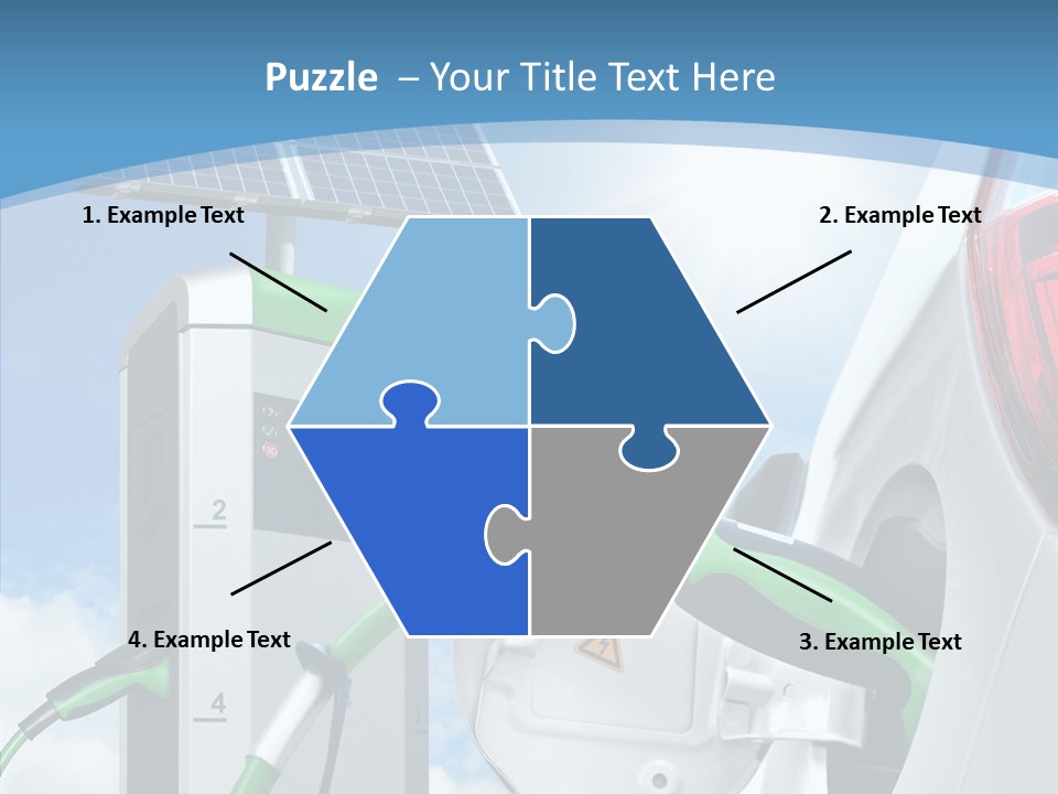 Car Pump Photovoltaic PowerPoint Template
