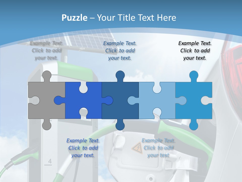 Car Pump Photovoltaic PowerPoint Template