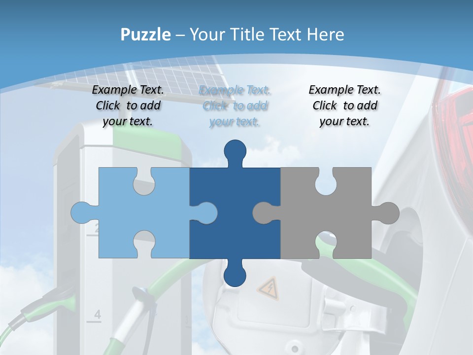 Car Pump Photovoltaic PowerPoint Template