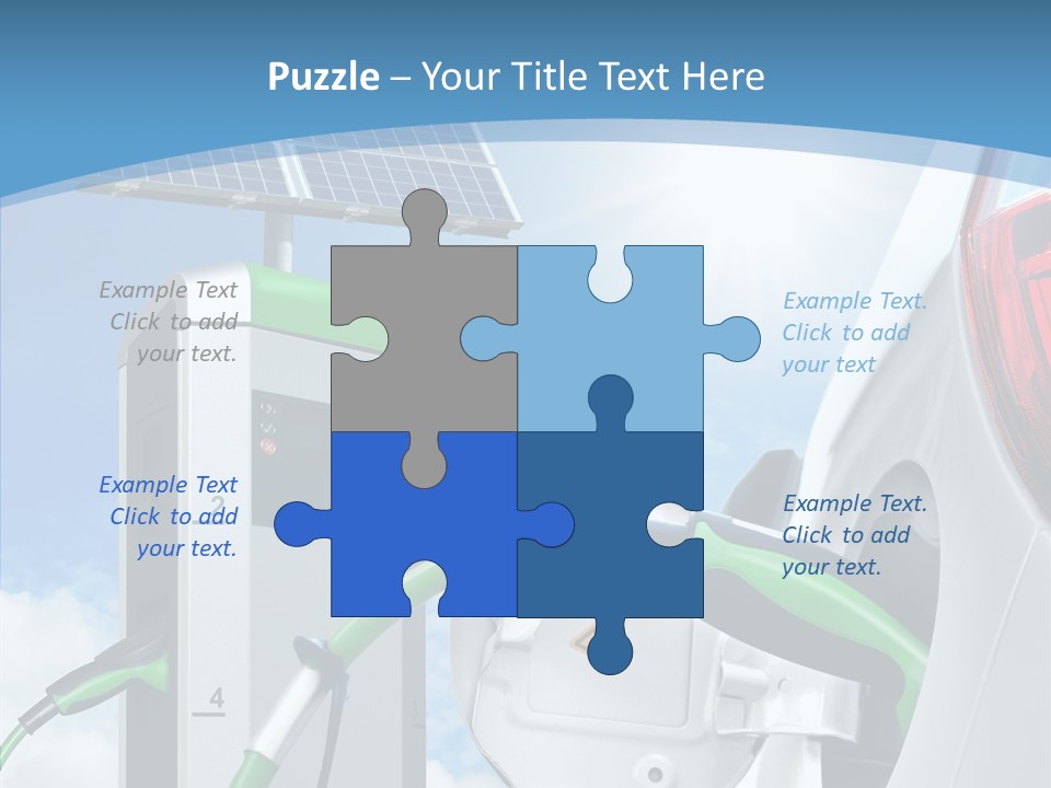 Car Pump Photovoltaic PowerPoint Template