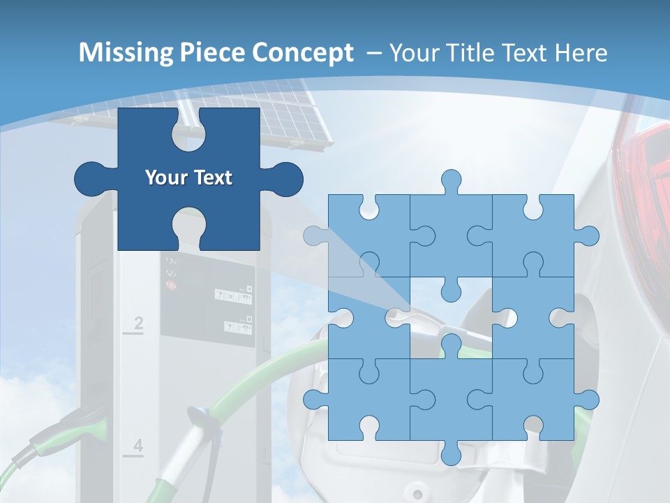 Car Pump Photovoltaic PowerPoint Template
