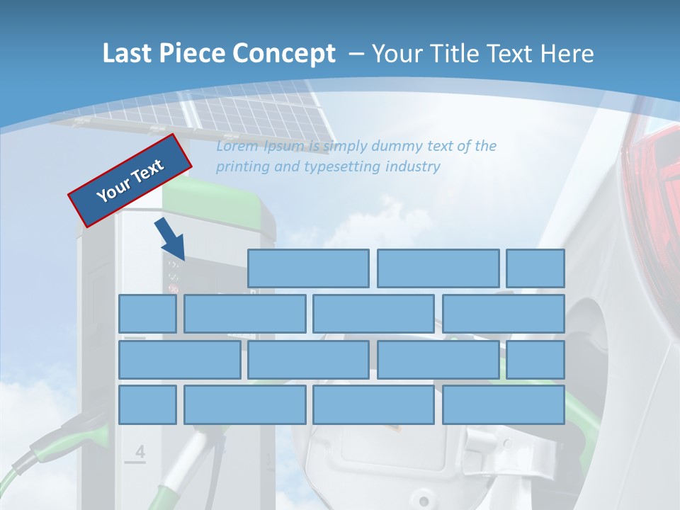 Car Pump Photovoltaic PowerPoint Template