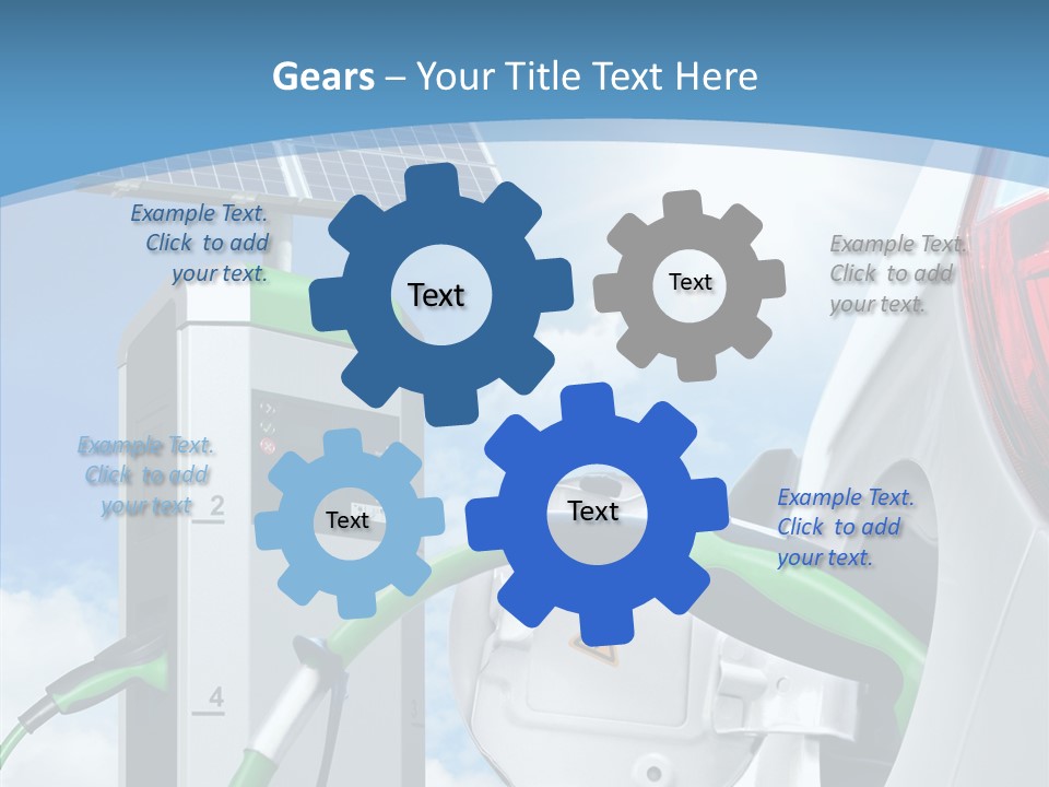 Car Pump Photovoltaic PowerPoint Template