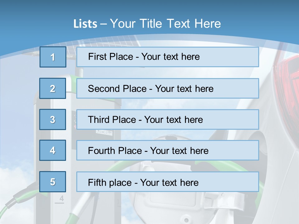 Car Pump Photovoltaic PowerPoint Template