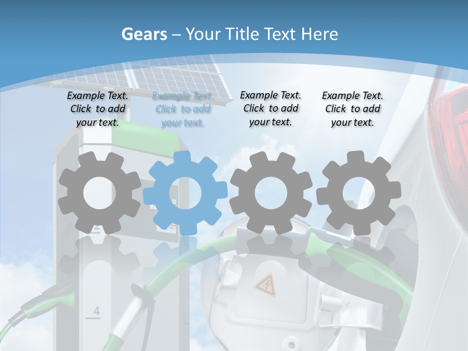 Car Pump Photovoltaic PowerPoint Template