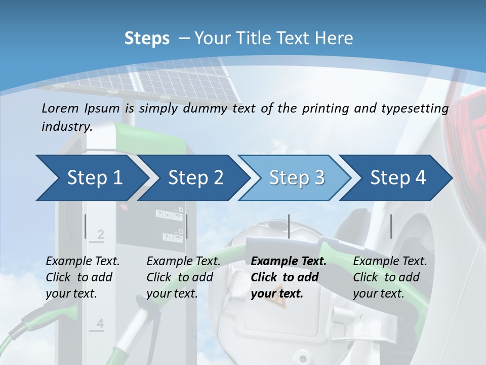 Car Pump Photovoltaic PowerPoint Template