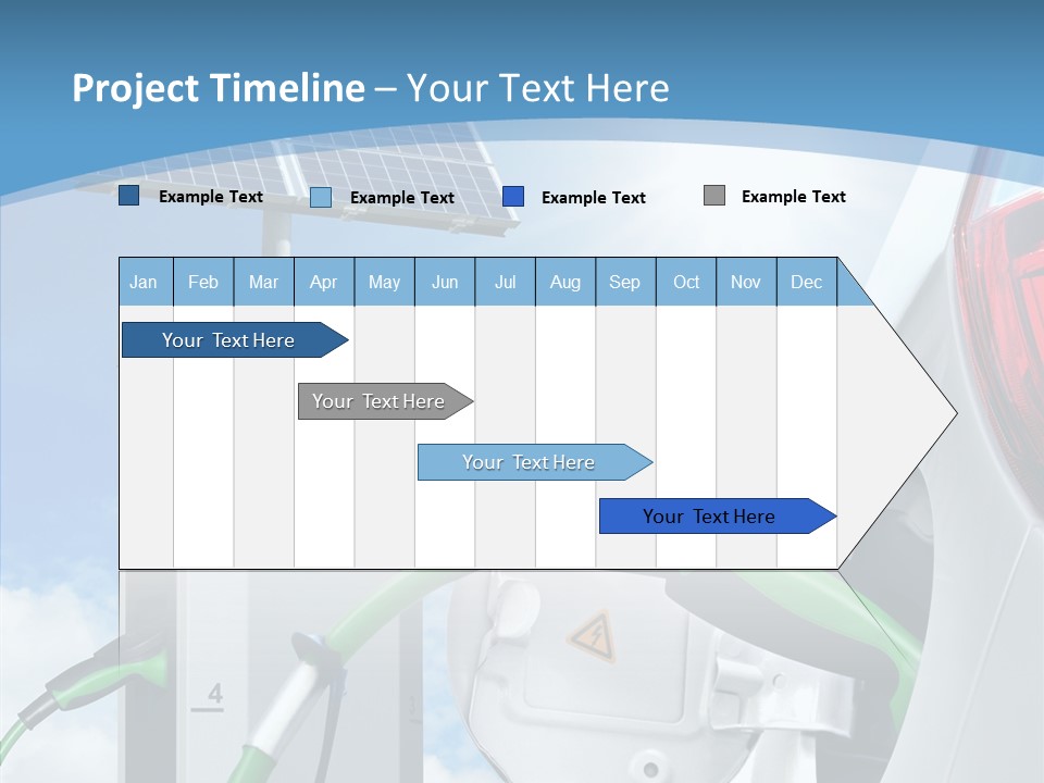 Car Pump Photovoltaic PowerPoint Template