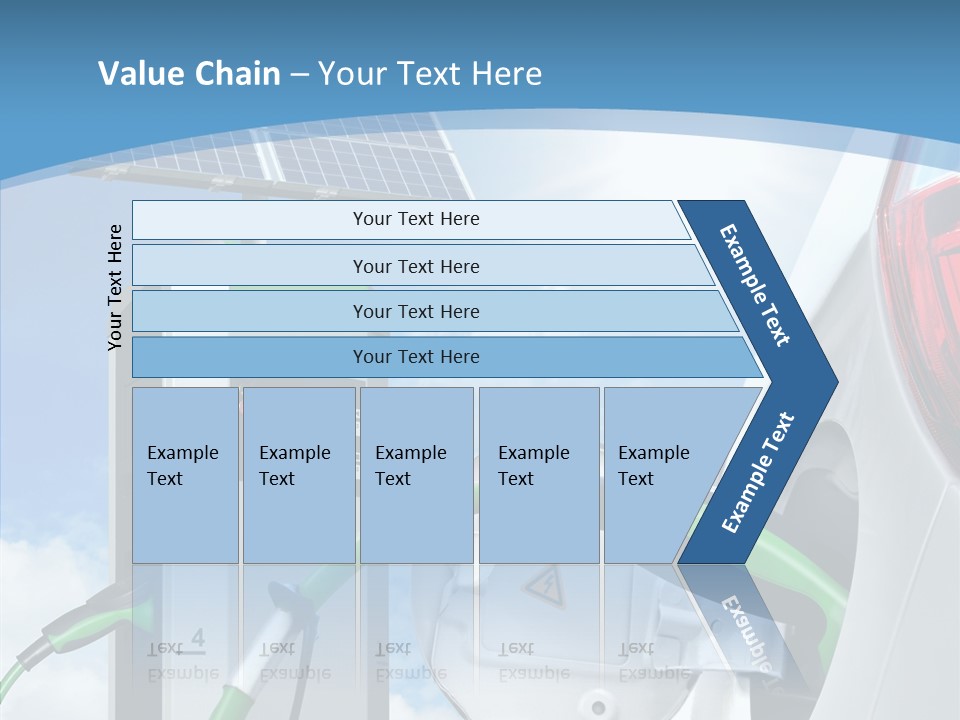 Car Pump Photovoltaic PowerPoint Template