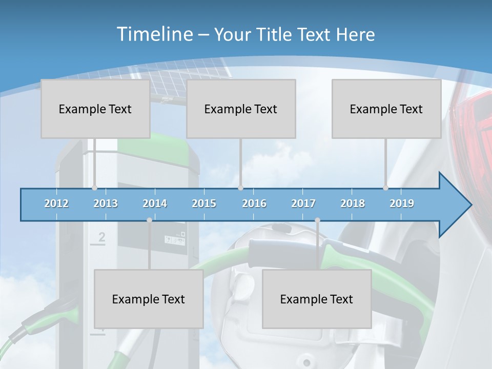 Car Pump Photovoltaic PowerPoint Template