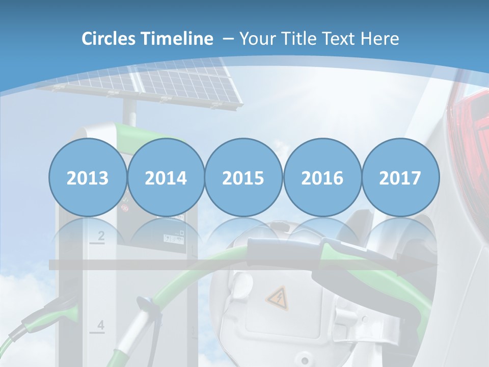 Car Pump Photovoltaic PowerPoint Template
