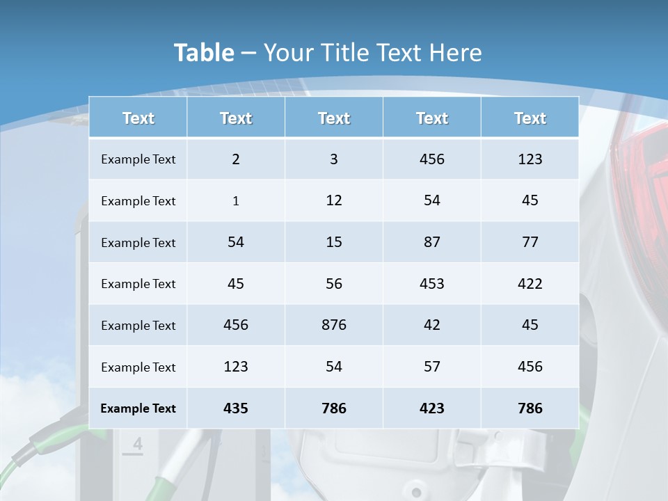 Car Pump Photovoltaic PowerPoint Template