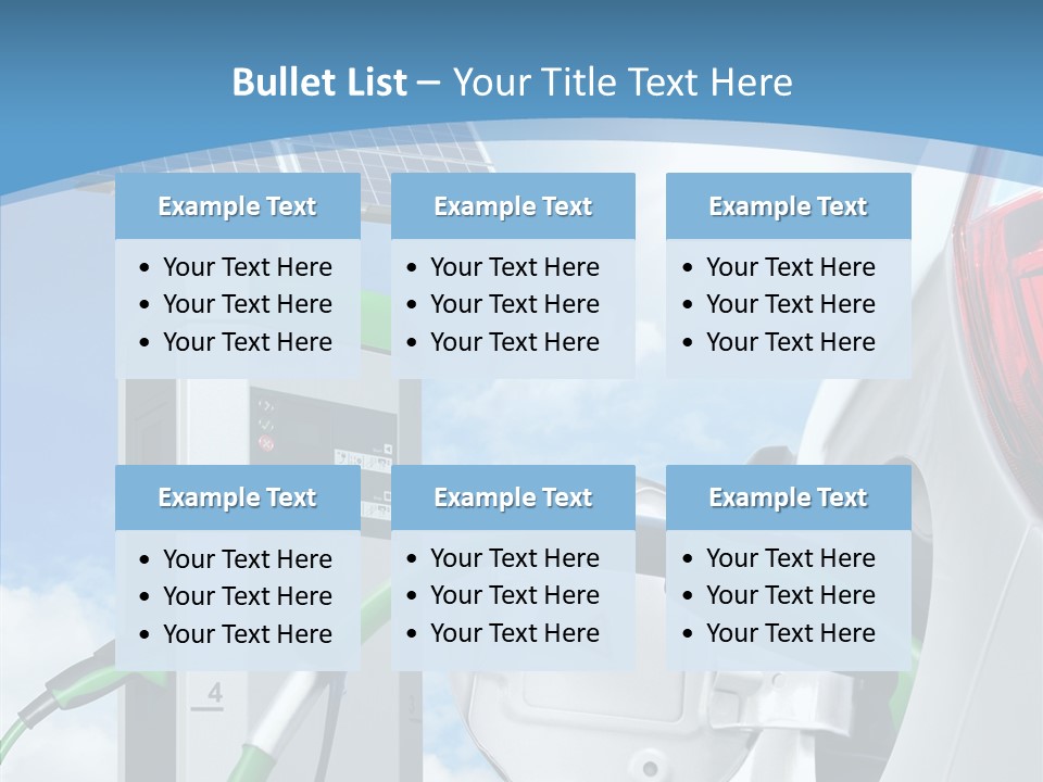 Car Pump Photovoltaic PowerPoint Template