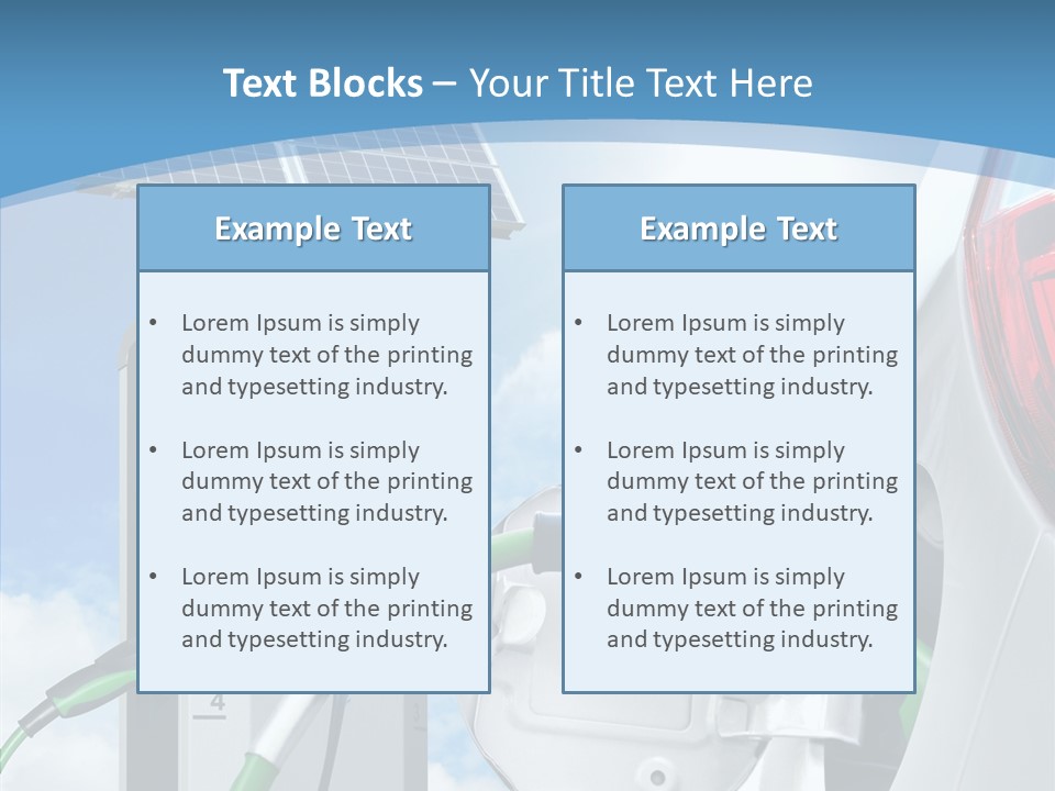 Car Pump Photovoltaic PowerPoint Template