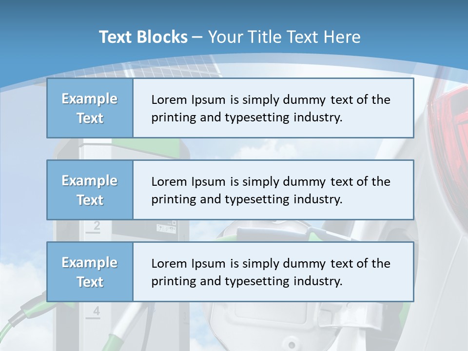 Car Pump Photovoltaic PowerPoint Template