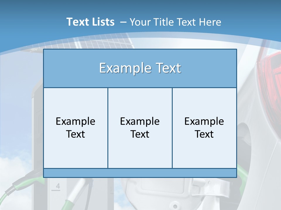 Car Pump Photovoltaic PowerPoint Template