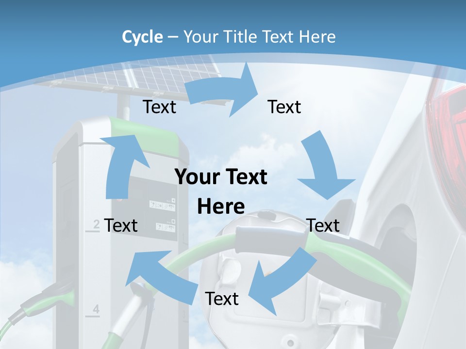 Car Pump Photovoltaic PowerPoint Template