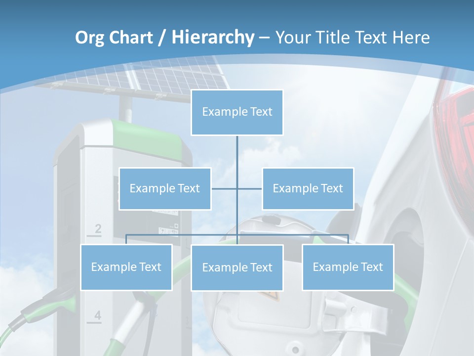 Car Pump Photovoltaic PowerPoint Template
